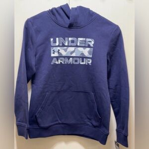 NWT Under Armour Youth Medium Blue Camo Hoodie